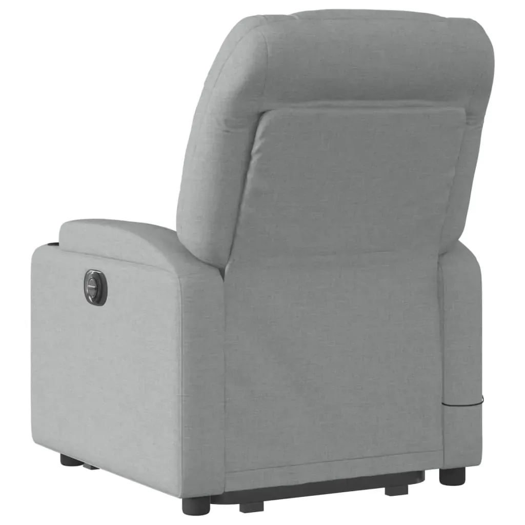 Stand up Massage Recliner Chair Light Grey Fabric Price