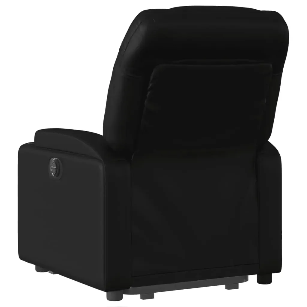 Electric Stand up Massage Recliner Chair Black Faux Leather Price