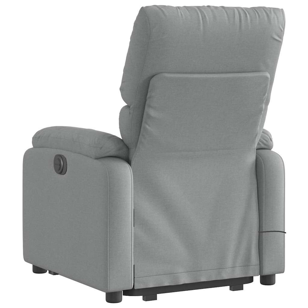 Stand up Massage Recliner Chair Light Grey Fabric Price