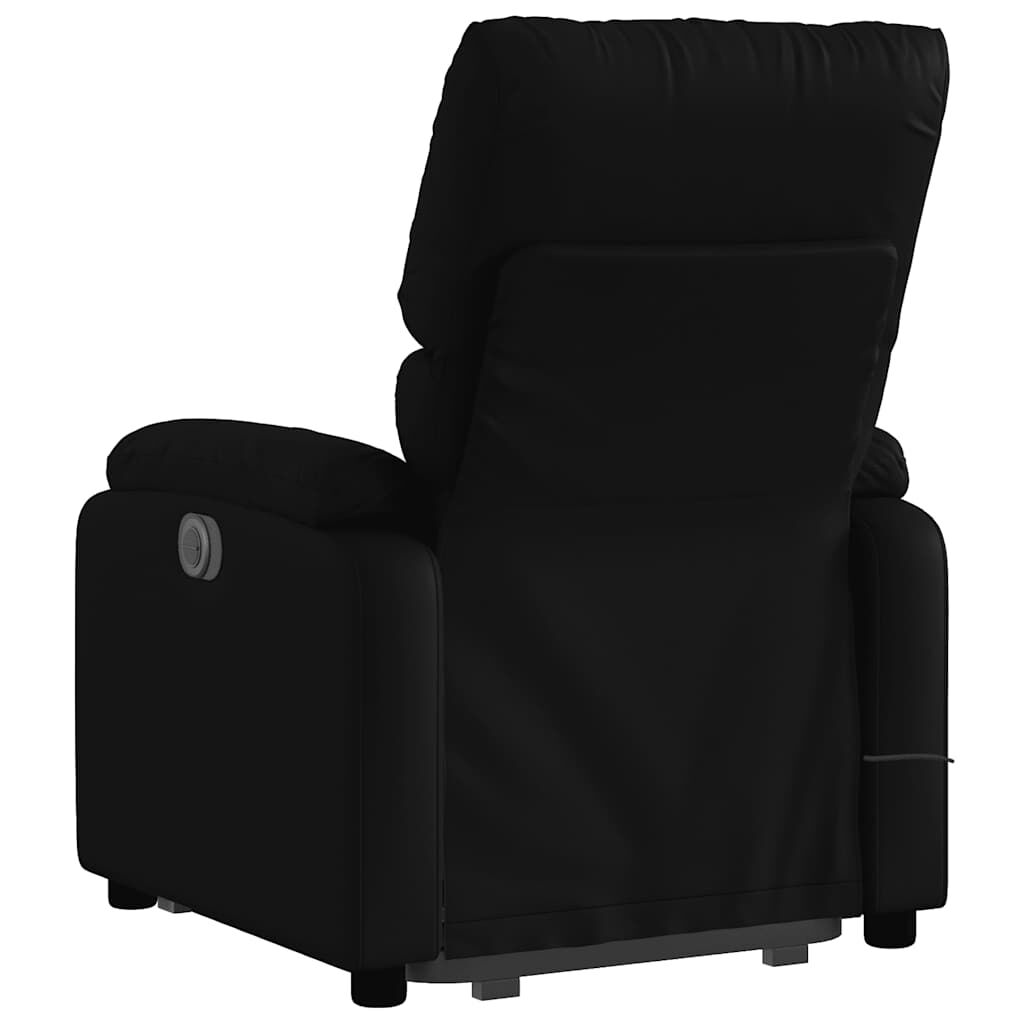 Stand up Massage Recliner Chair Black Faux Leather Price