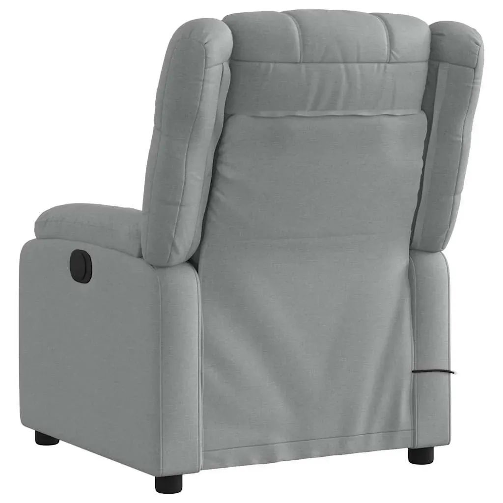 Electric Massage Recliner Chair Light Grey Fabric Price