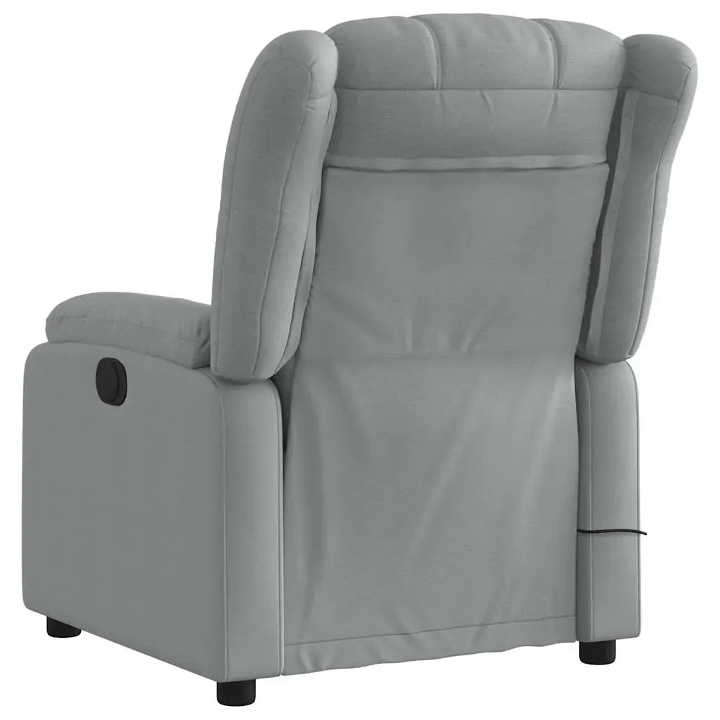 Electric Massage Recliner Chair Light Grey Fabric Price