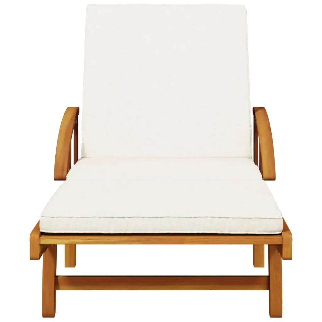 Sun Loungers 2 pcs with Table Solid Wood Acacia Price