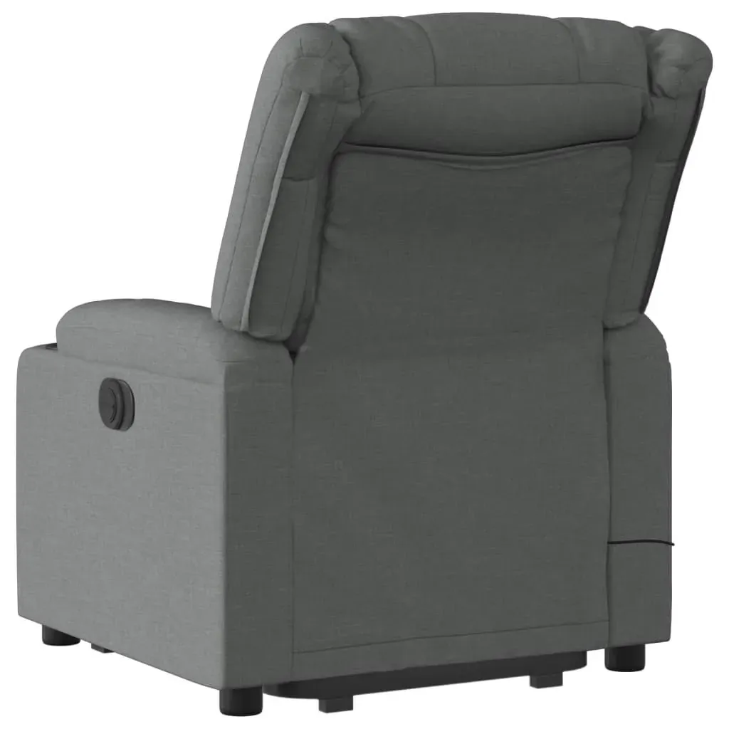 Stand up Massage Recliner Chair Dark Grey Fabric Price
