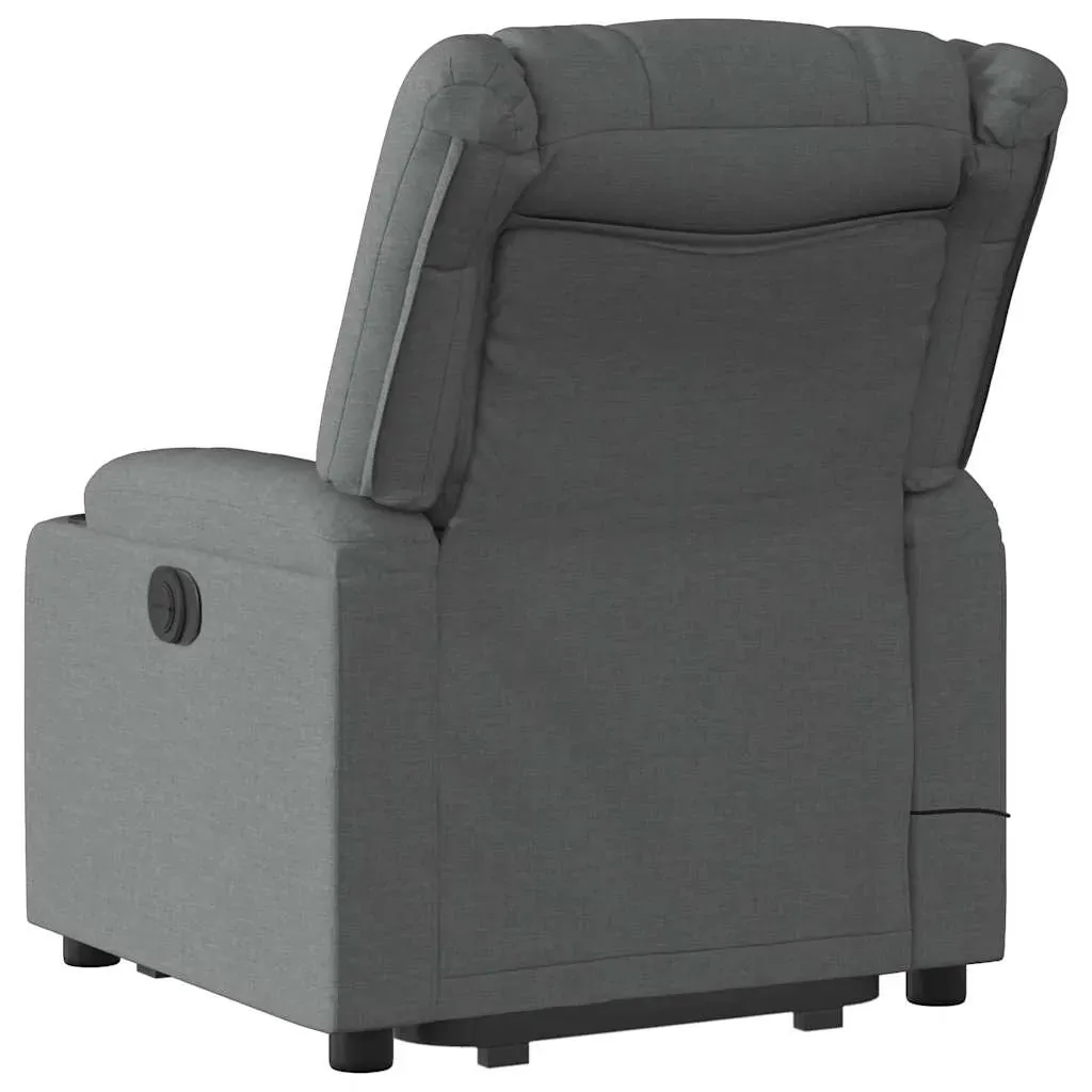 Electric Stand up Massage Recliner Chair Dark Grey Fabric Price