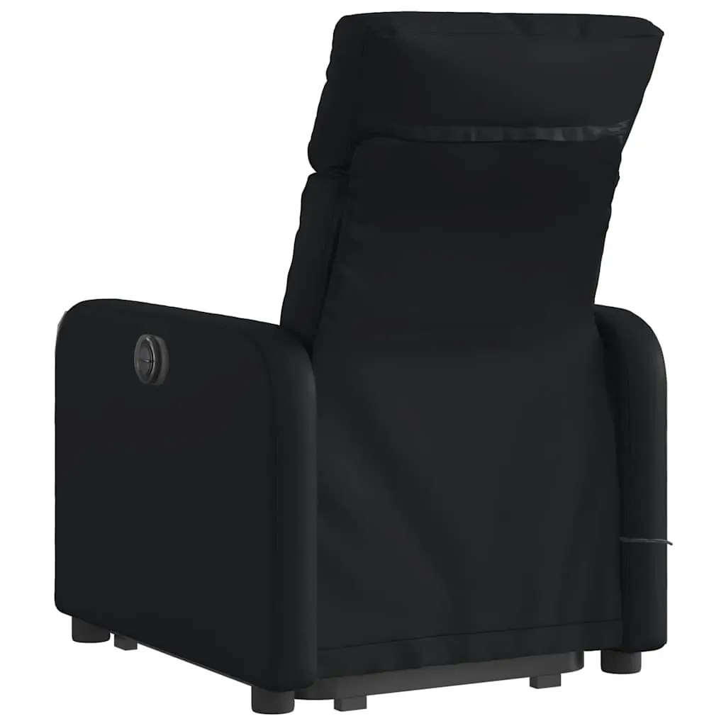 Stand up Massage Recliner Chair Black Faux Leather Price