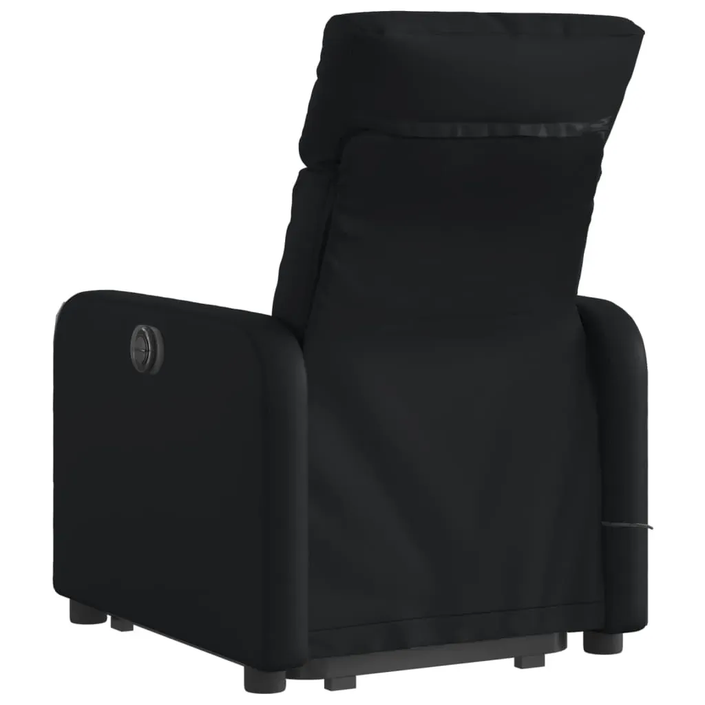 Electric Stand up Massage Recliner Chair Black Faux Leather Price