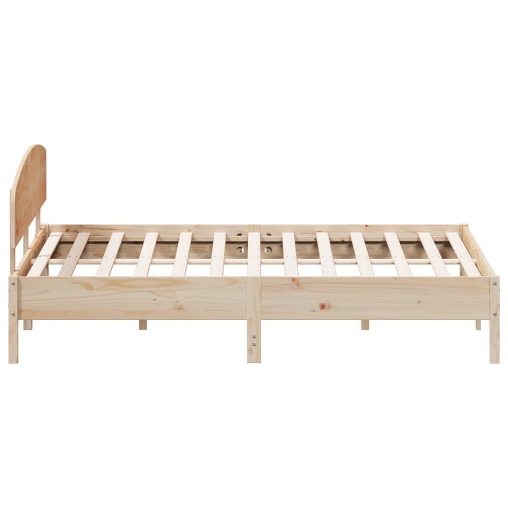 Bed Frame without Mattress 183x203 cm King Solid Wood Pine Price