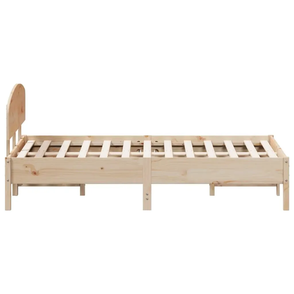 Bed Frame without Mattress 135x190 cm Solid Wood Pine Price