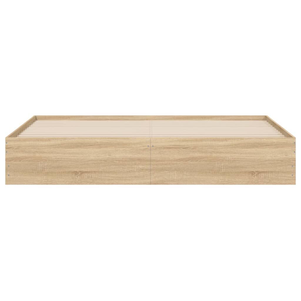 Bed Frame with Drawers without Mattress Sonoma Oak 183x203 cm King Price
