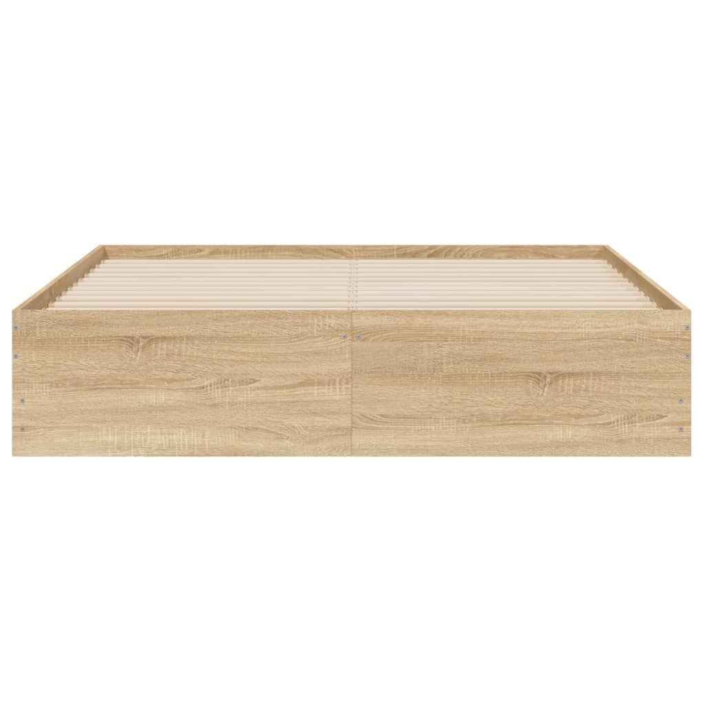 Bed Frame with Drawers without Mattress Sonoma Oak 150x200 cm Price