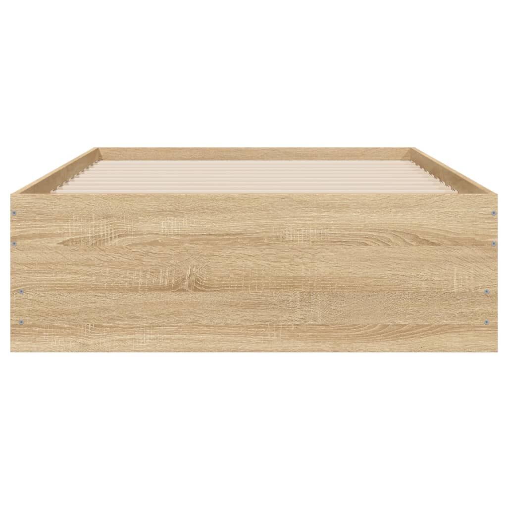 Bed Frame with Drawers without Mattress Sonoma Oak 90x190 cm Price