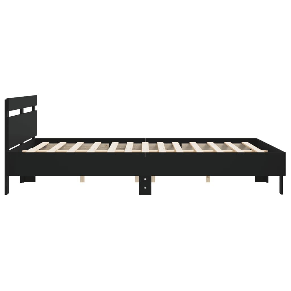 Bed Frame without Mattress Black 183x203 cm King Price