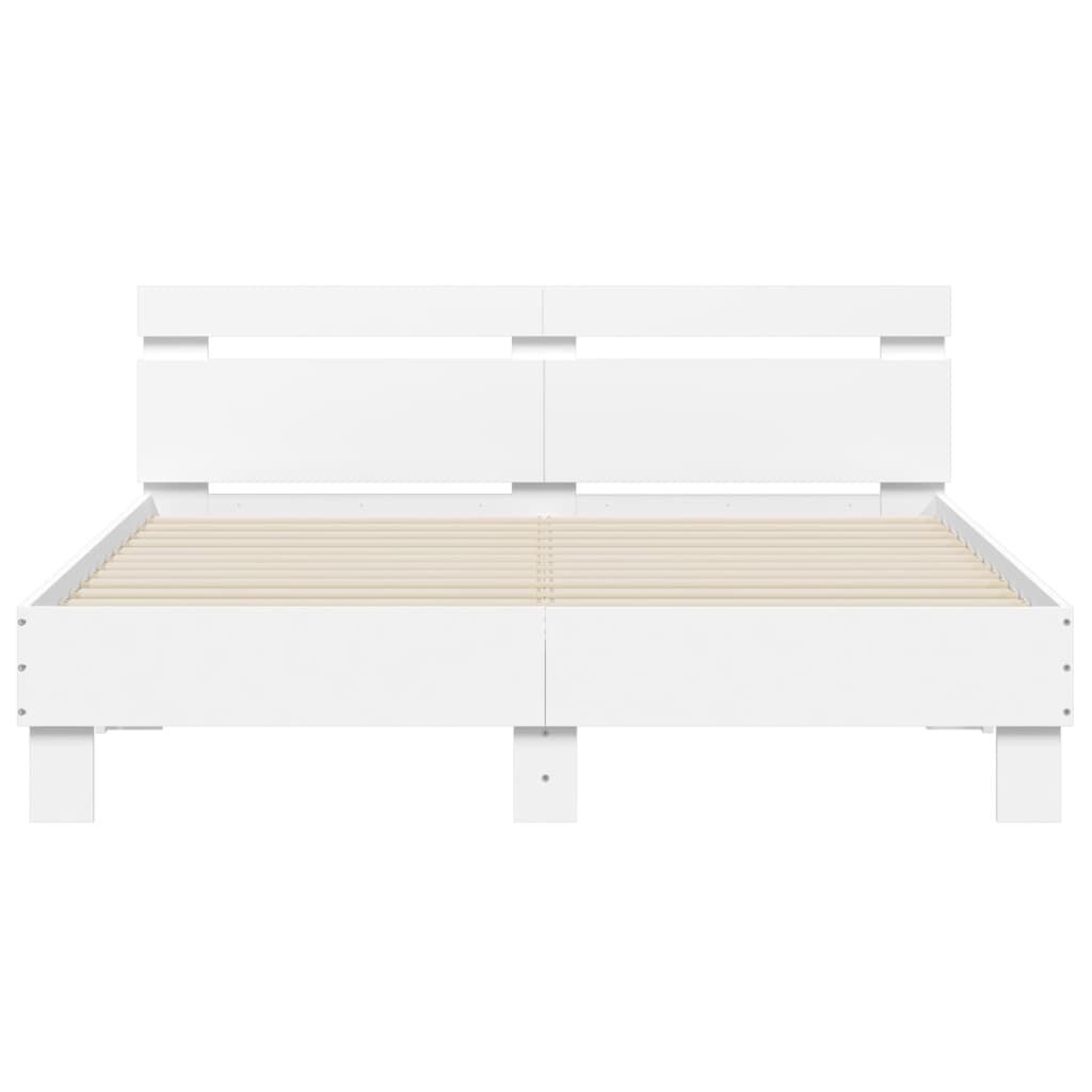Bed Frame without Mattress White 150x200 cm Price