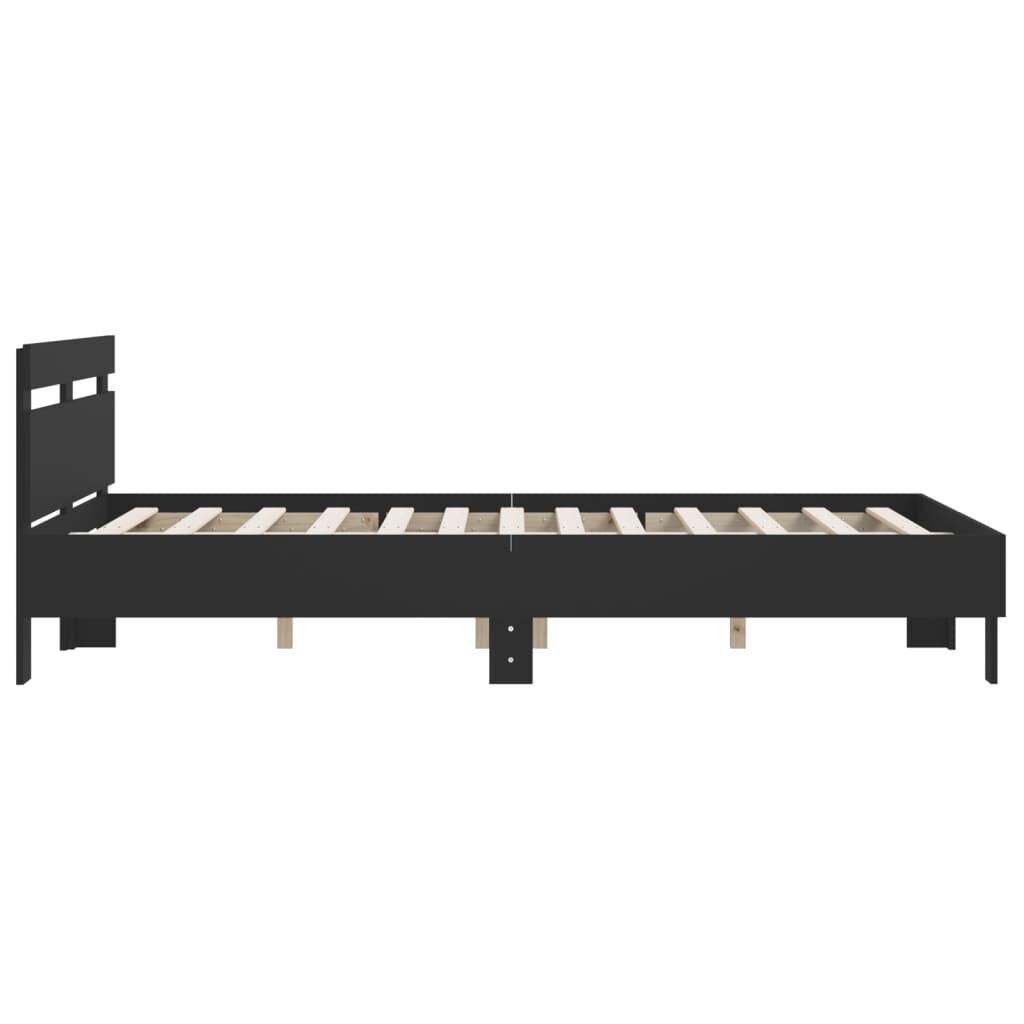 Bed Frame without Mattress Black 150x200 cm Price