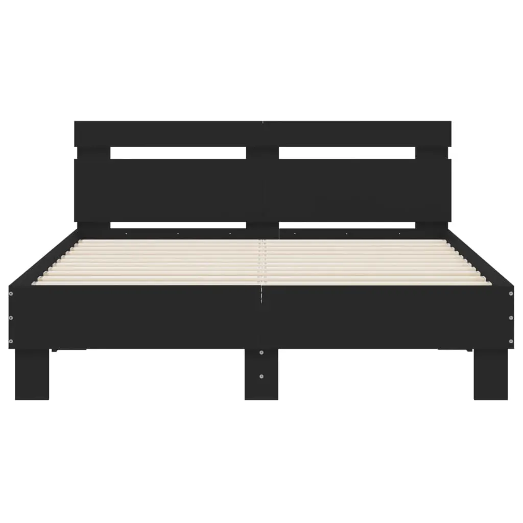 Bed Frame without Mattress Black 135x190 cm Price