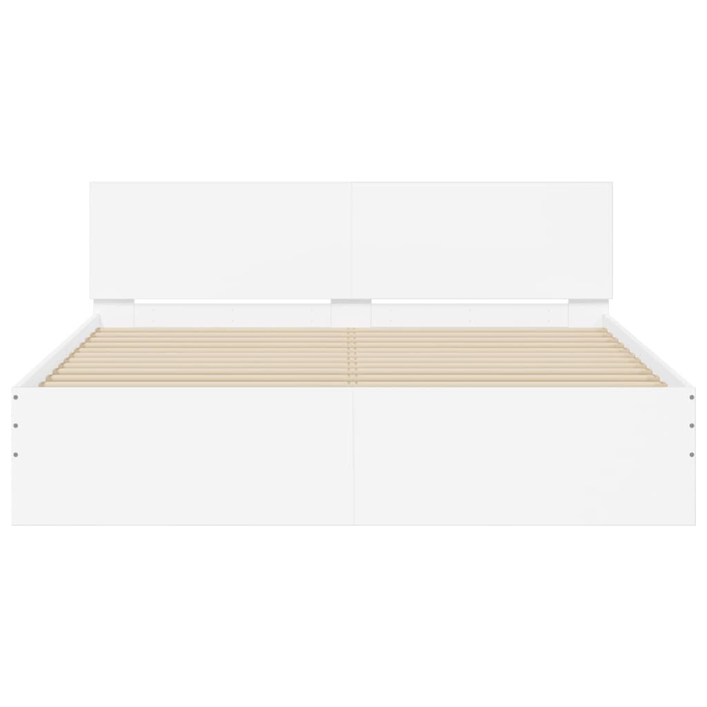 Bed Frame without Mattress White 150x200 cm Price