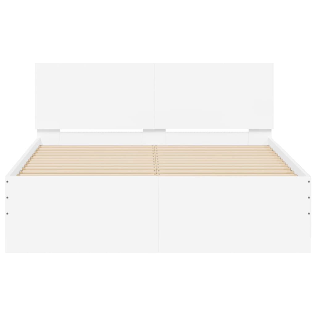 Bed Frame without Mattress White 135x190 cm Price
