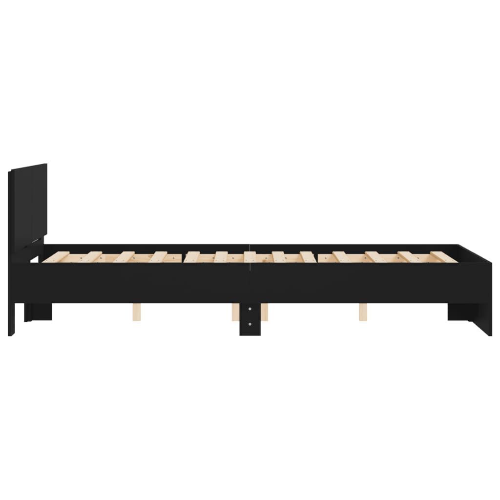 Bed Frame without Mattress Black 135x190 cm Price