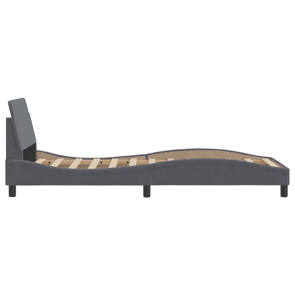 Bed Frame without Mattress Dark Grey 90x190 cm Velvet Price