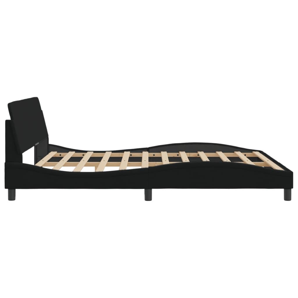 Bed Frame without Mattress Black 183x203 cm King Fabric Price