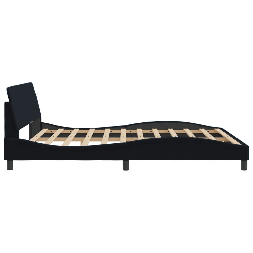 Bed Frame without Mattress Black 183x203 cm King Velvet Price