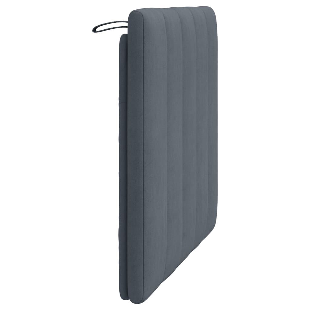Headboard Cushion Dark Grey 90 cm Velvet Price