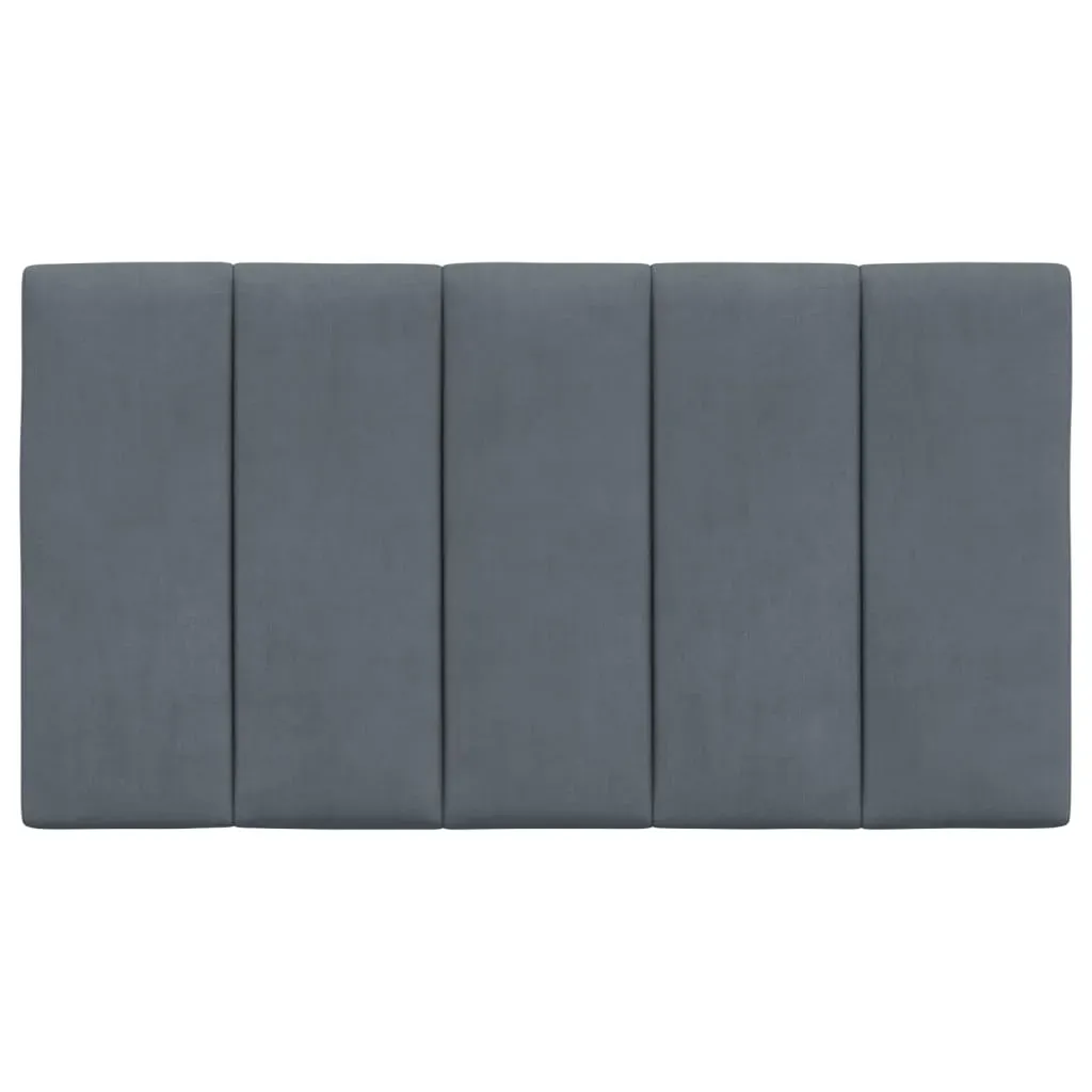Headboard Cushion "Hanko" Dark Grey 90 cm Velvet Price