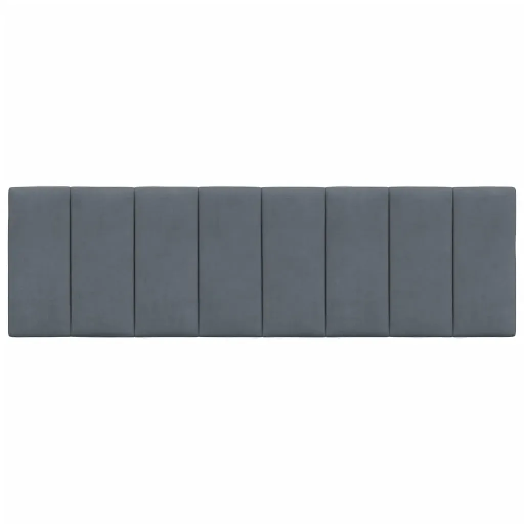 Headboard Cushion "Hanko" Dark Grey 153 cm Velvet Price