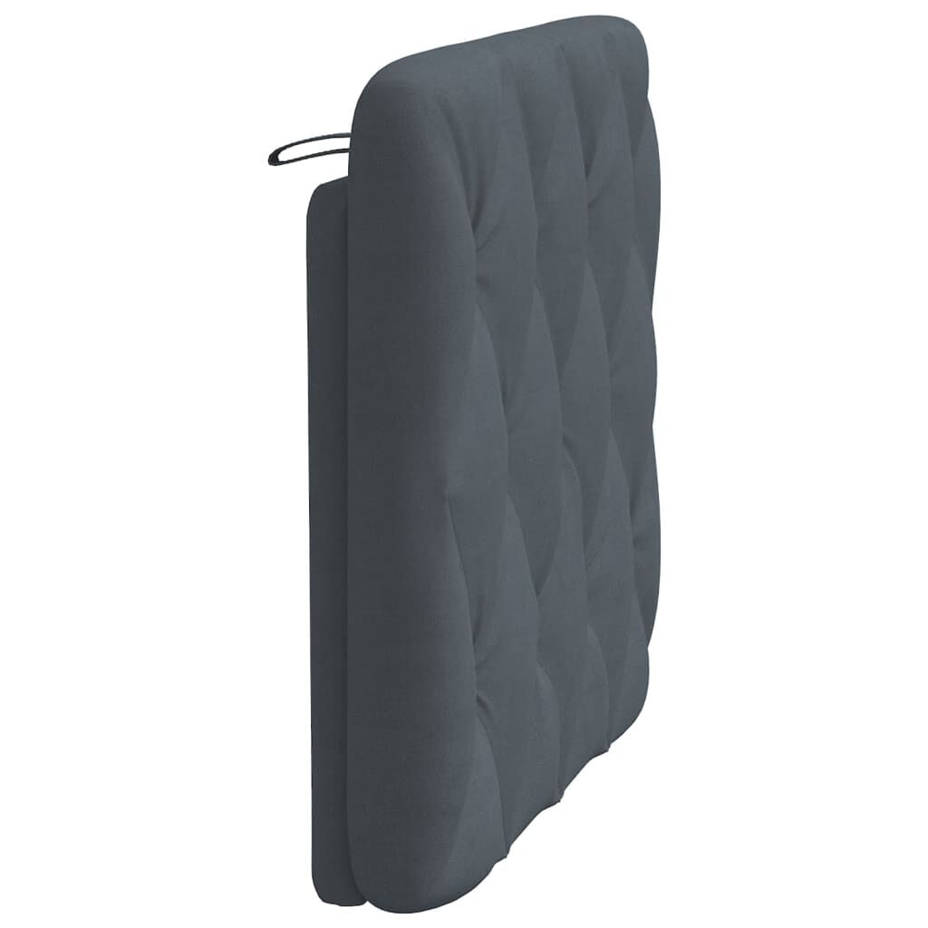 Headboard Cushion Dark Grey 90 cm Velvet Price