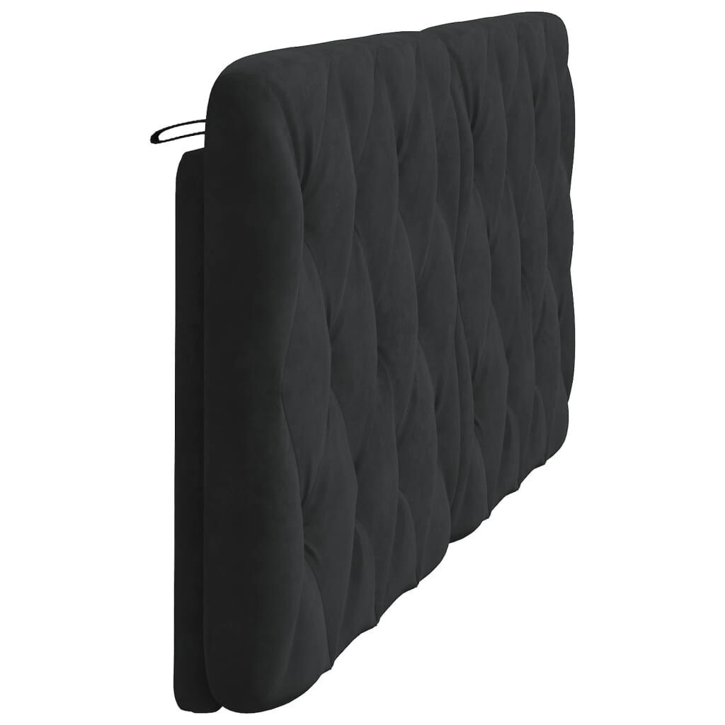 Headboard Cushion Black 180 cm Velvet Price