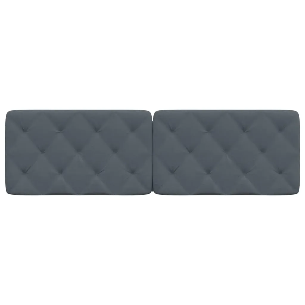 Headboard Cushion Dark Grey 153 cm Velvet Price