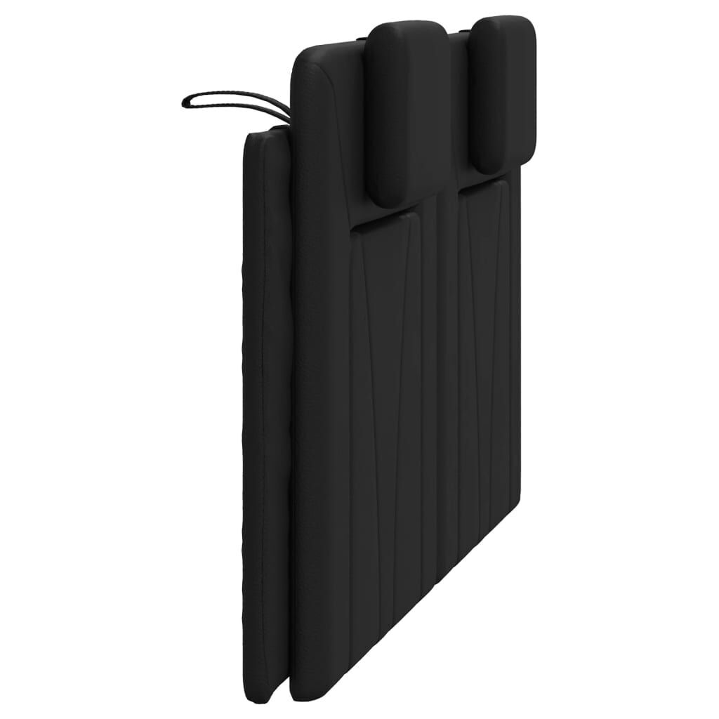 Headboard Cushion Black 137 cm Double Faux Leather Price