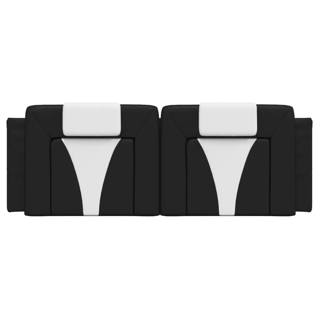 Headboard Cushion "Viana" Black and White 153 cm Faux Leather Price