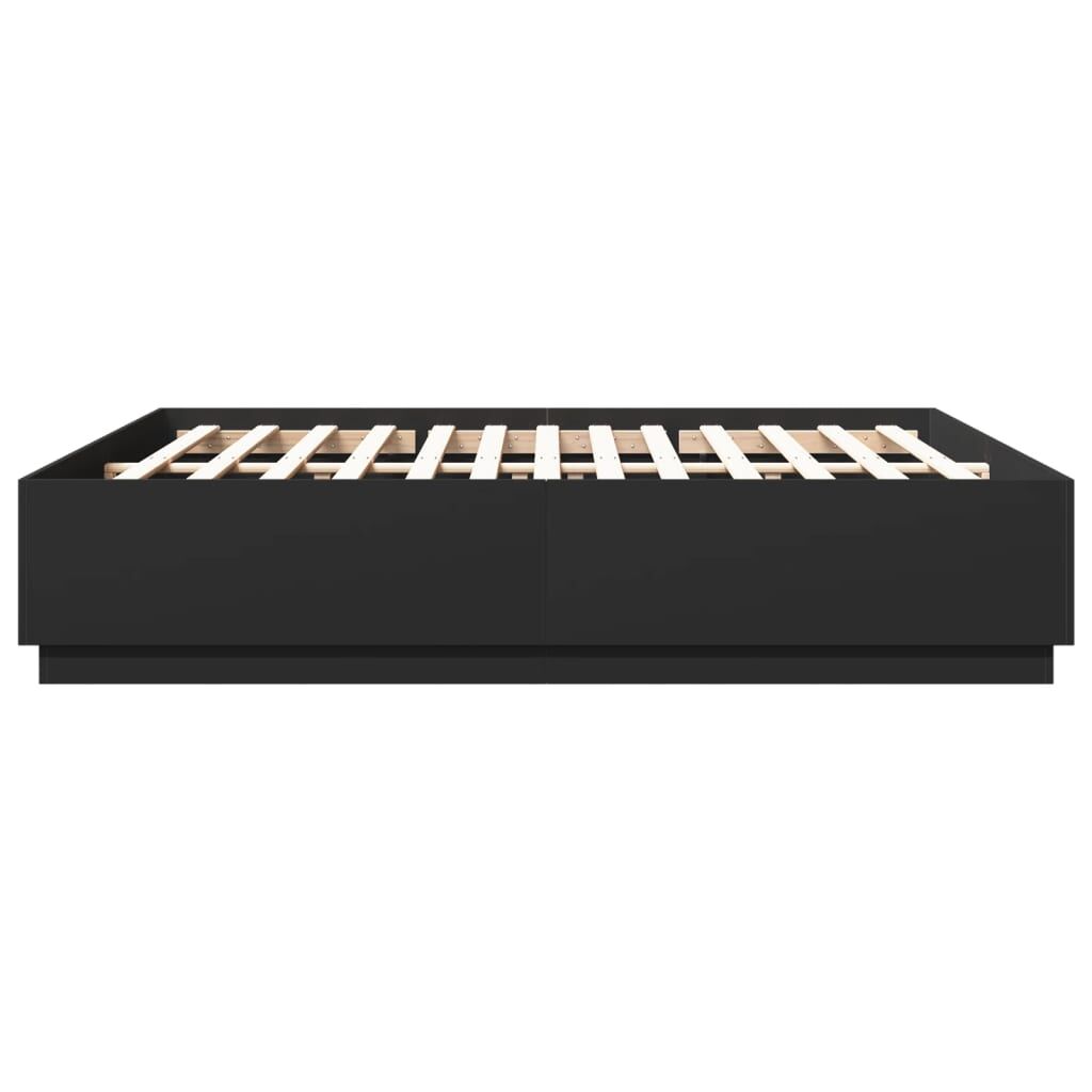 Bed Frame without Mattress Black 183x203 cm King Price