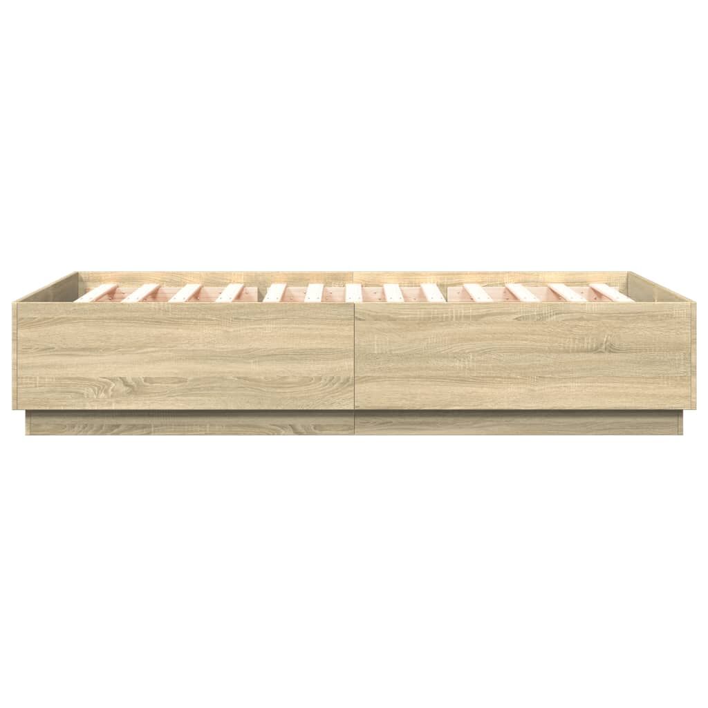 Bed Frame without Mattress Sonoma Oak 150x200 cm Price