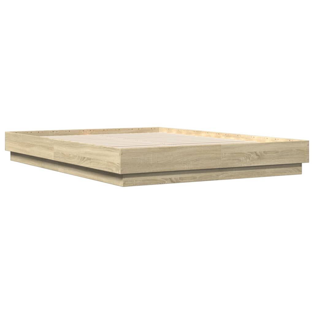 Bed Frame without Mattress Sonoma Oak 150x200 cm Price