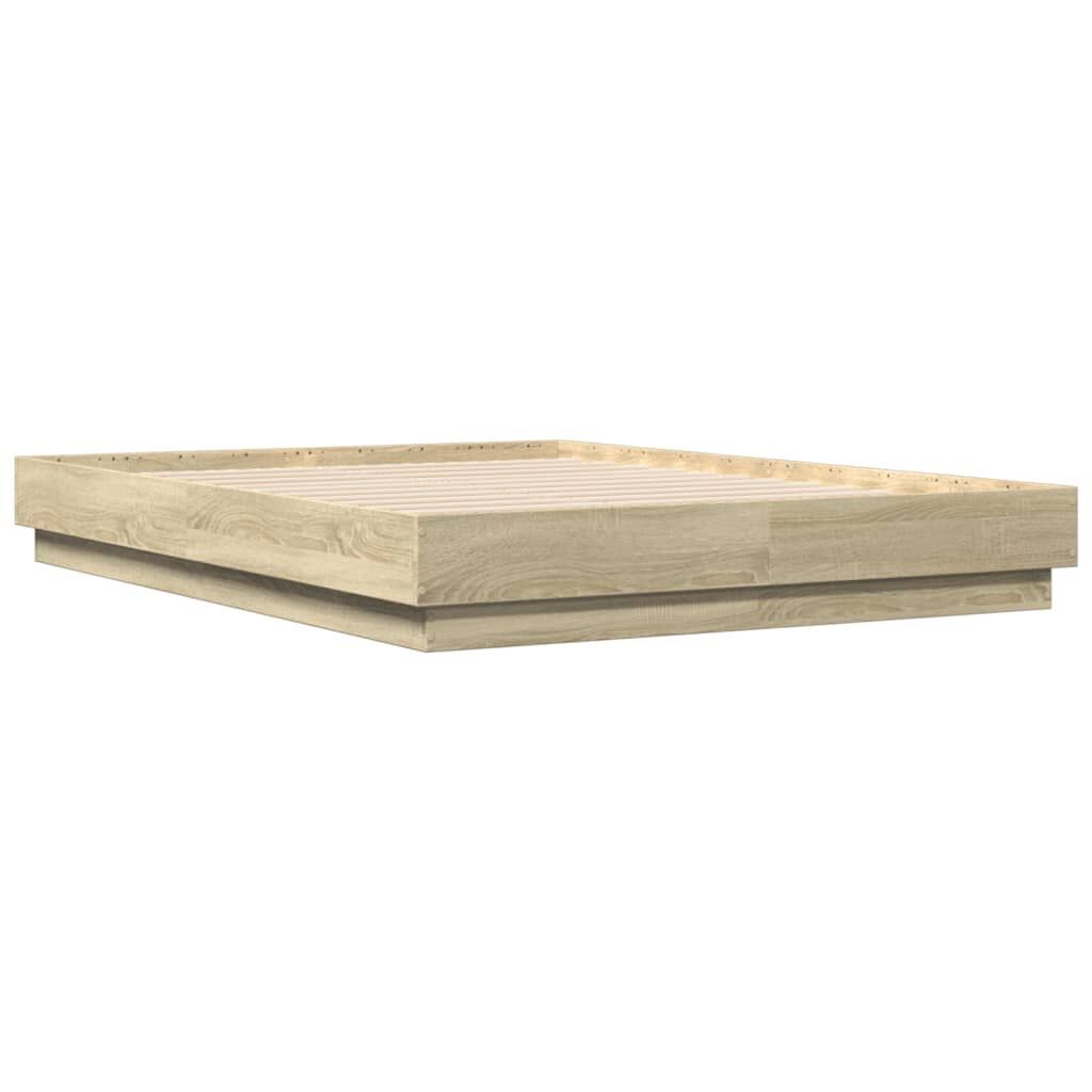 Bed Frame without Mattress Sonoma Oak 135x190 cm Price