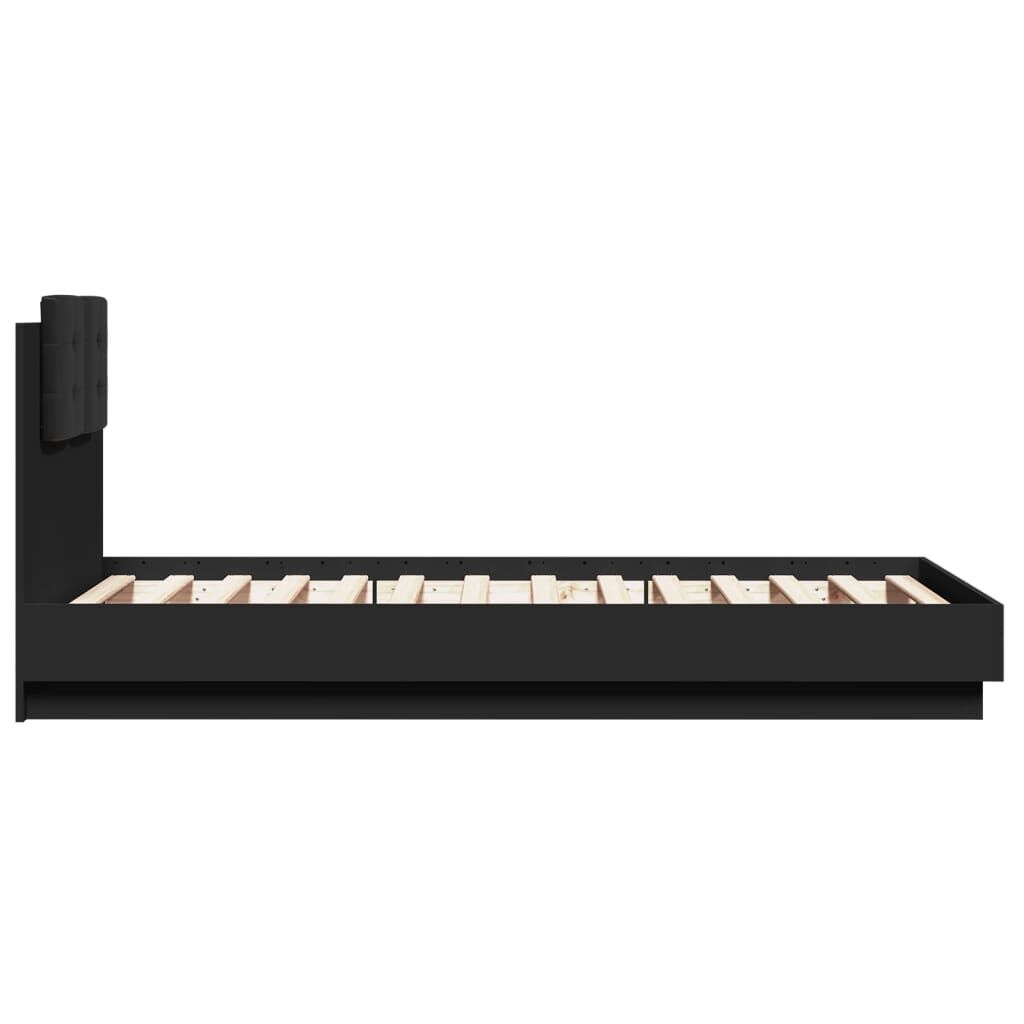 Bed Frame without Mattress Black 90x190 cm Price