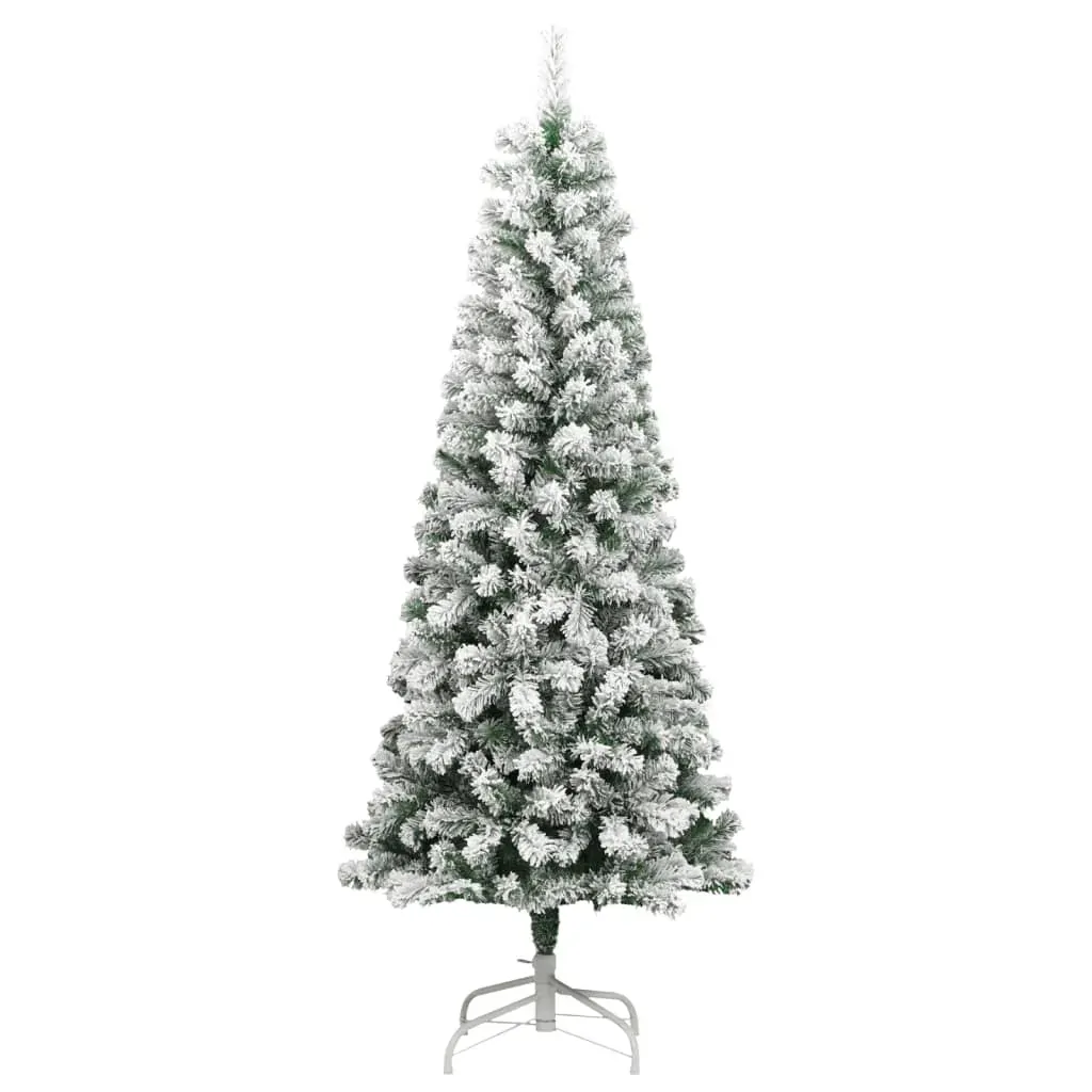 Artificial Hinged Christmas Tree 300 LEDs & Flocked Snow 210 cm Price