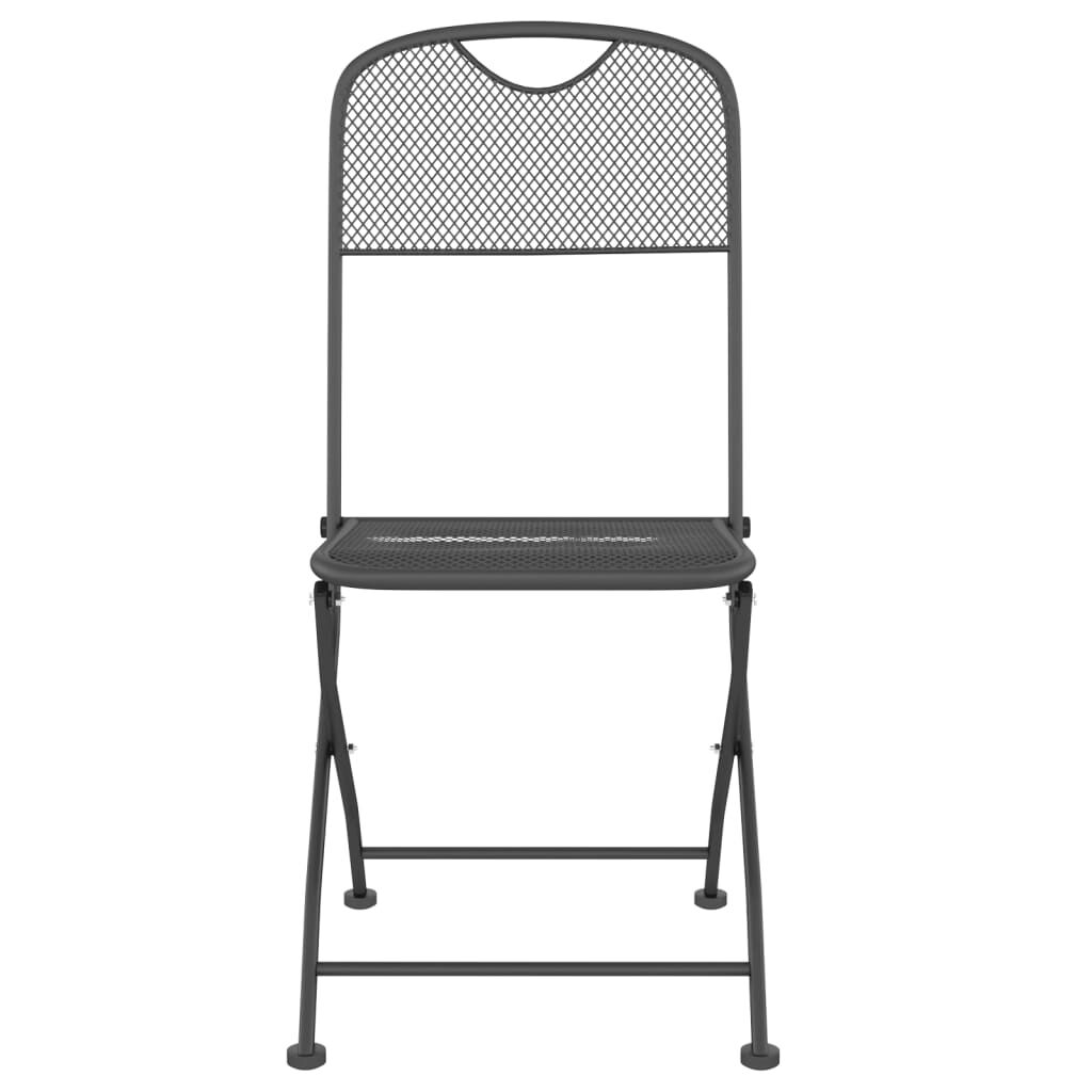 7 Piece Garden Dining Set Anthracite Metal Mesh Price