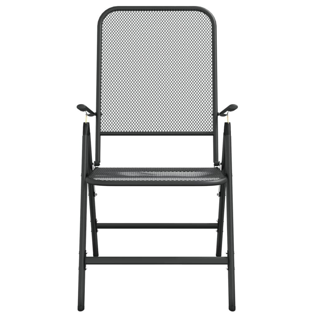 7 Piece Garden Dining Set Anthracite Metal Mesh Price