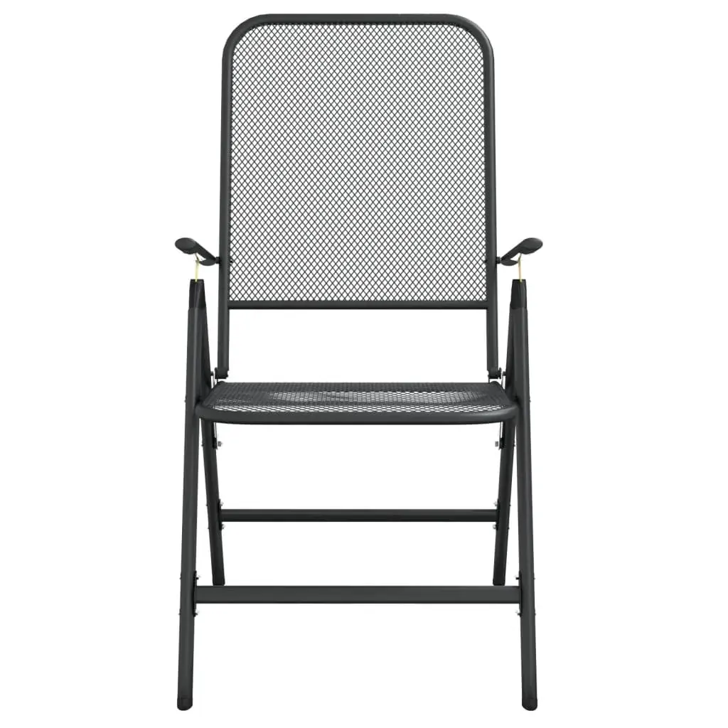 9 Piece Garden Dining Set Anthracite Metal Mesh Price