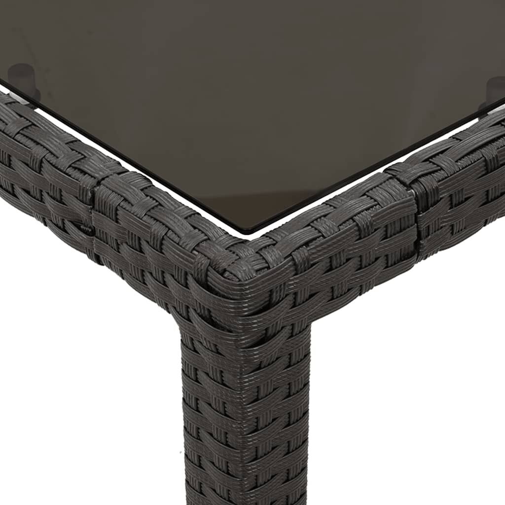 3 Piece Bistro Set with Cushions Black Poly Rattan Price