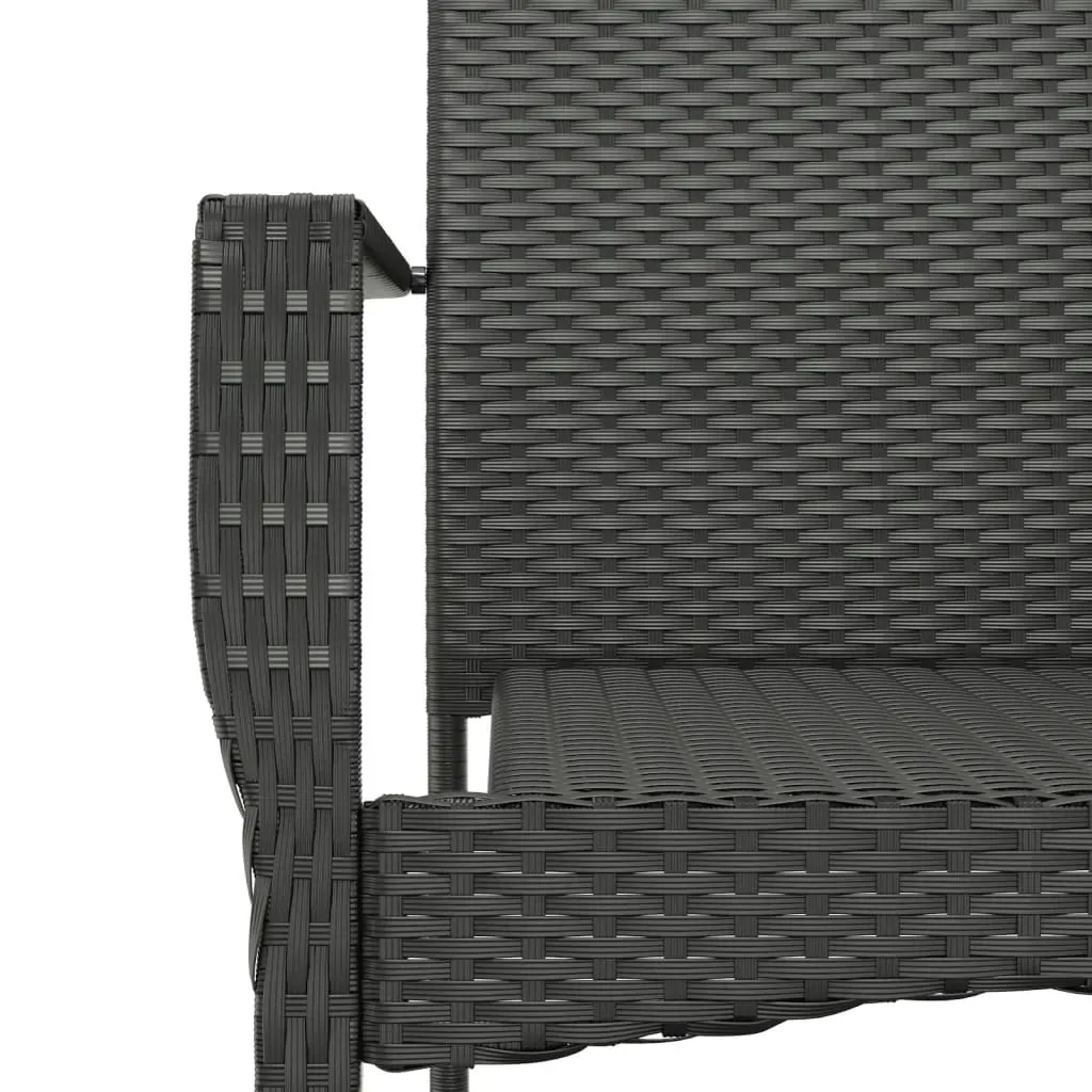 9 Piece Garden Dining Set with Cushions Black Poly Rattan Price