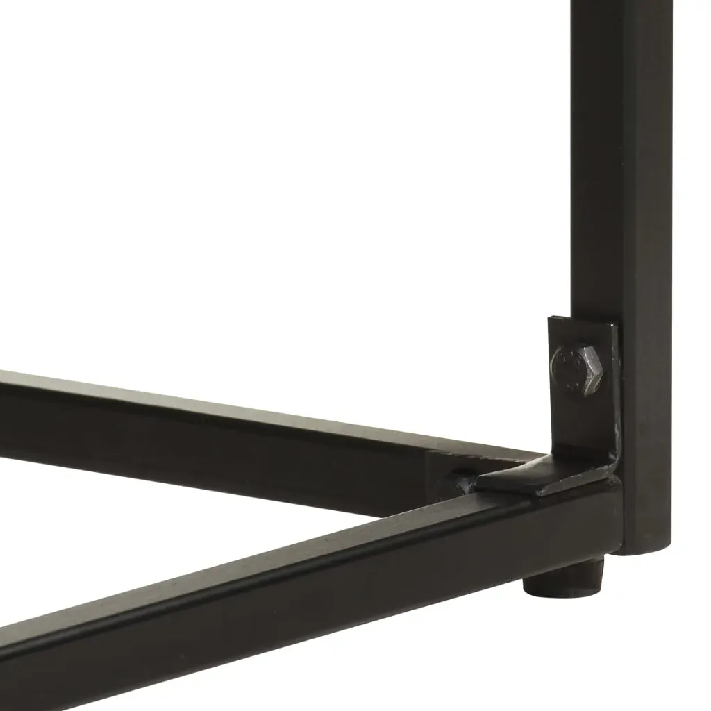 Console Table Black 110x35x76 cm Solid Acacia and Mango Wood Price