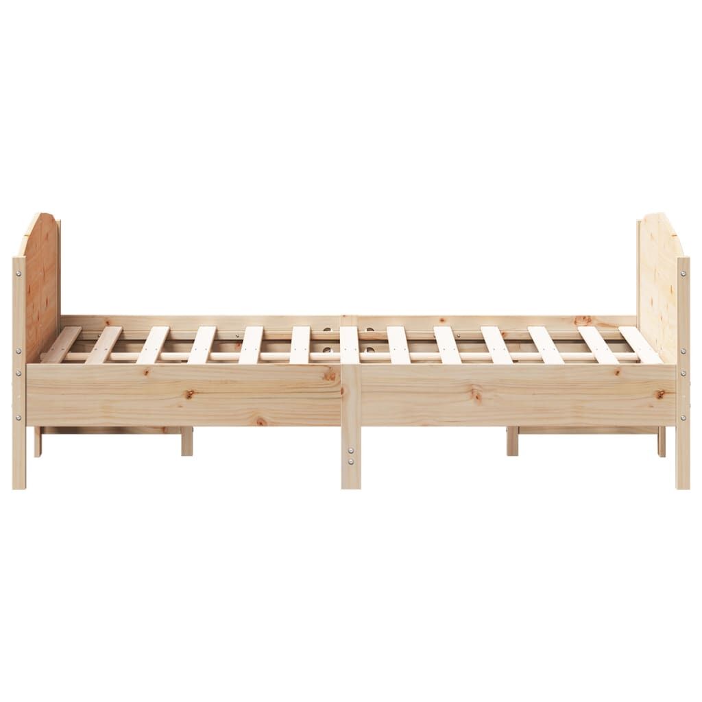 Bed Frame without Mattress 135x190 cm Solid Wood Pine Price