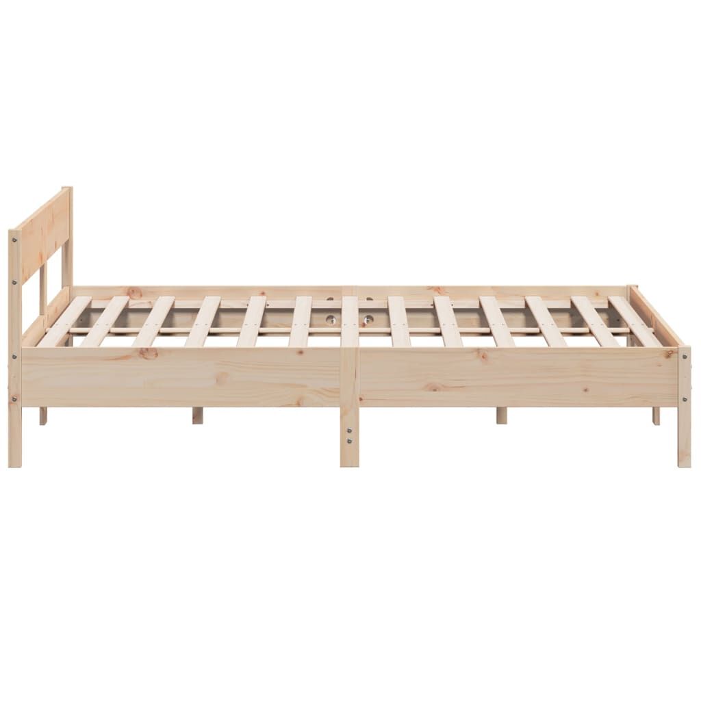 Bed Frame without Mattress 183x203 cm King Solid Wood Pine Price