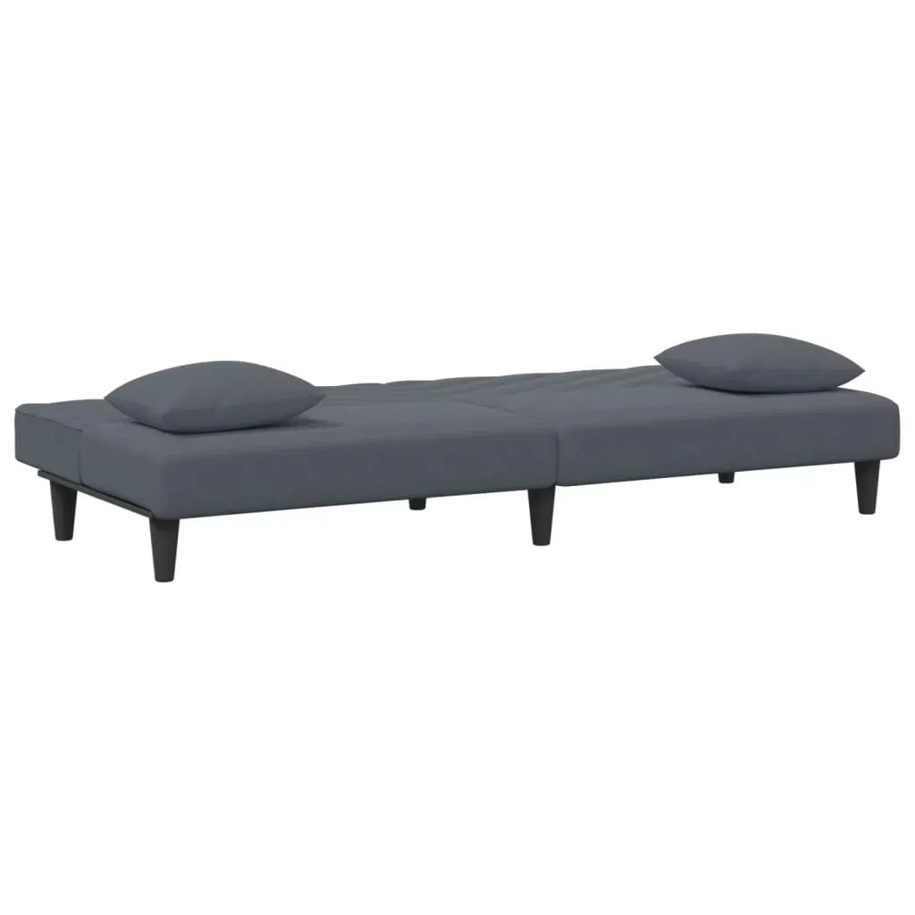 2 Piece Sofa Set with Pillows Dark Grey Velvet Price