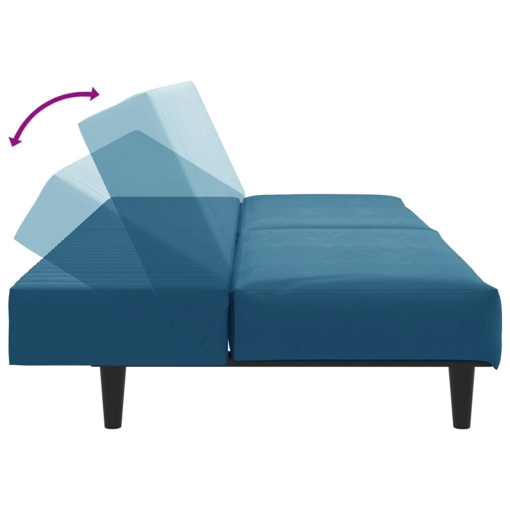2 Piece Sofa Set Blue Velvet Price